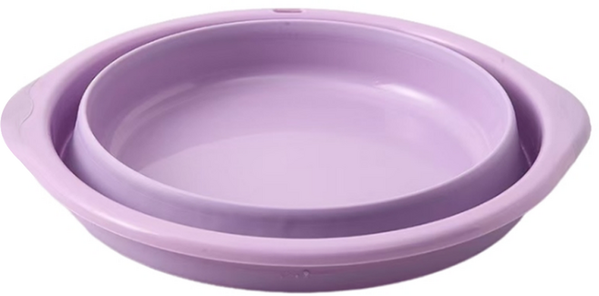 원이네 휴대용 다용도 접이식 대야 소, 퍼플, 1개