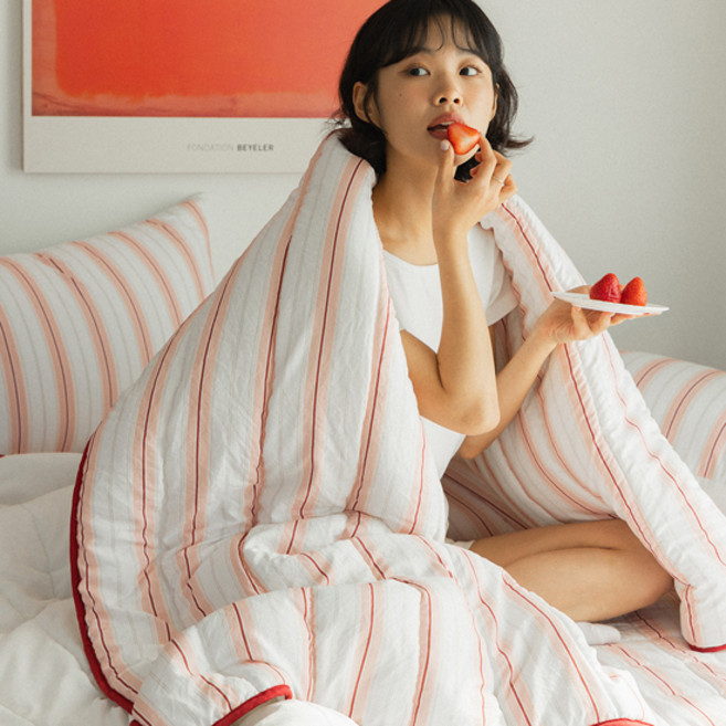 쉬즈홈 베이킹 세미 워싱 리버시블 차렵이불 베개세트