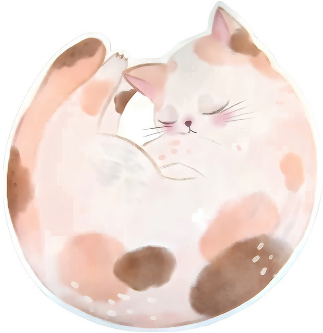 CARD LOVER 信的戀人 貓咪睡覺系列 滑鼠墊, 三花 多色, 1個