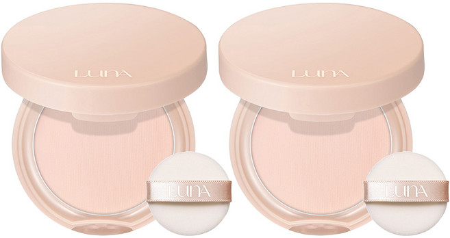 루나 픽서 파우더팩트 8g, 뉴트럴 베이지, 2개