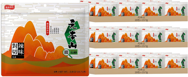 元本山 辣味對切海苔, 23.7g, 60包