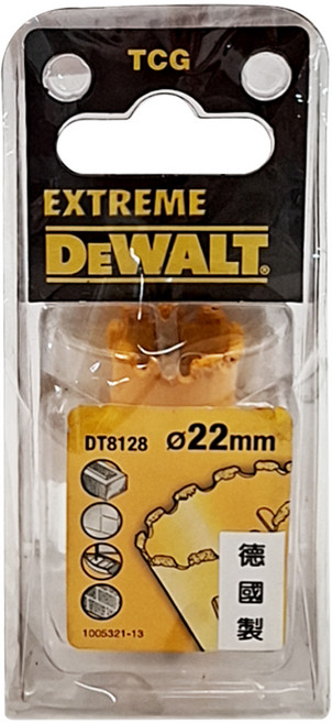 DEWALT 得偉 22x40碳化鎢圓穴鋸鋸刃 DT8128-QZ, 1入