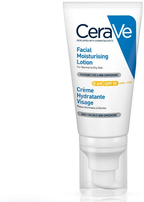 CeraVe 適樂膚 台灣公司貨 全效清爽修護防曬乳 SPF50, 52ml, 1條