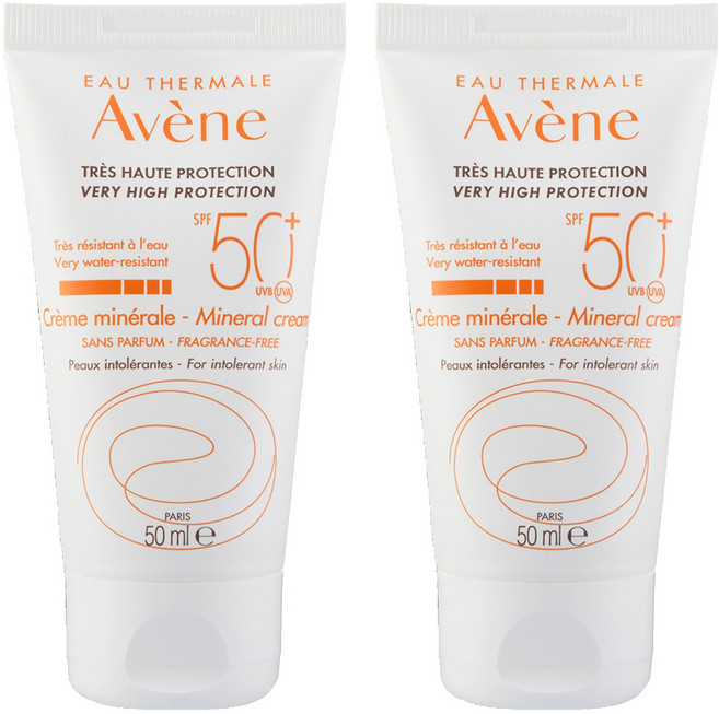 아벤느 선 미네랄 선크림 SPF50+ PA+++, 50ml, 2개