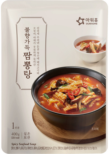 아워홈 불향가득 짬뽕탕, 400g, 1개