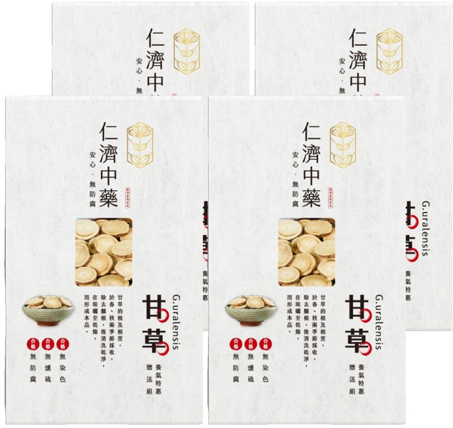 仁濟中藥 甘草, 70g, 4盒