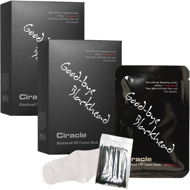 Ciracle 去黑頭妙鼻貼 附擠粉刺棉棒, 20片, 2組