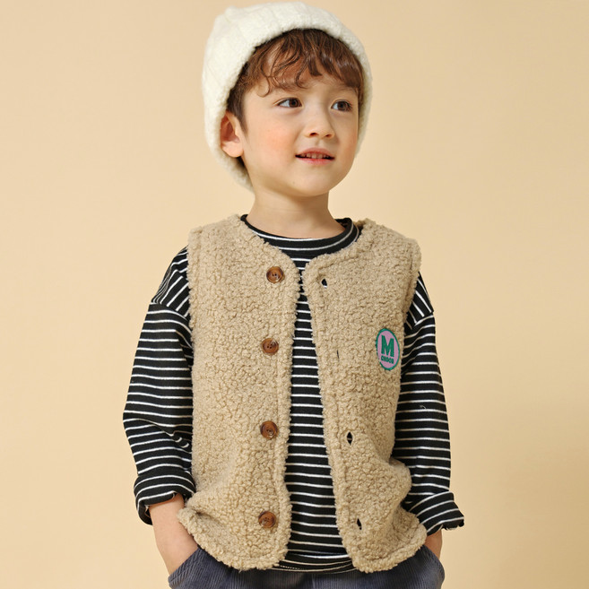 chocomong 兒童毛絨巧克力背心