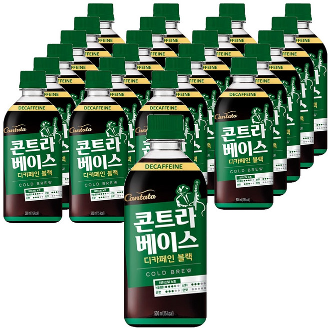 칸타타콘트라베이스 디카페인 블랙, 500ml, 24개