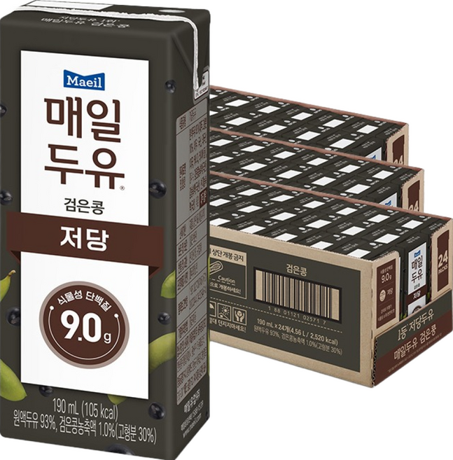 매일유업 매일두유 검은콩, 190ml, 72개
