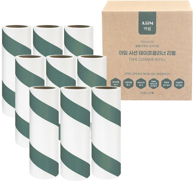 아임 사선 테이프클리너 리필 90회, 9개