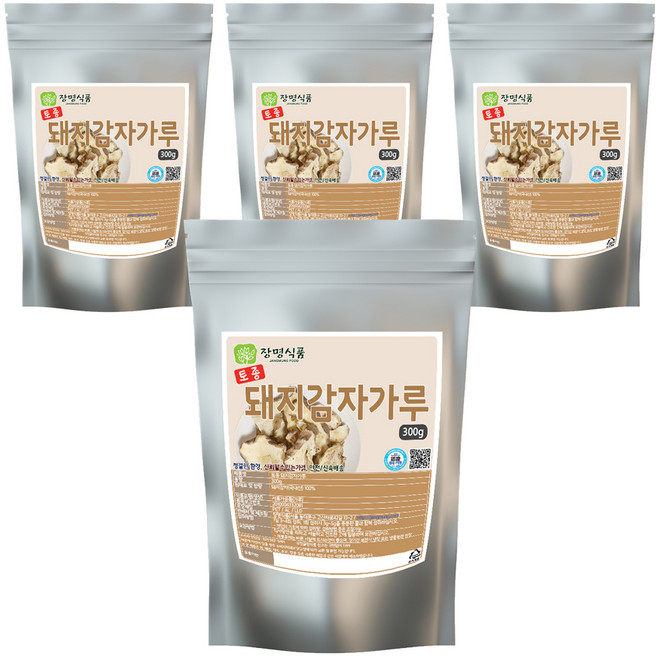 장명식품 토종 국내산 돼지감자가루, 300g, 4개