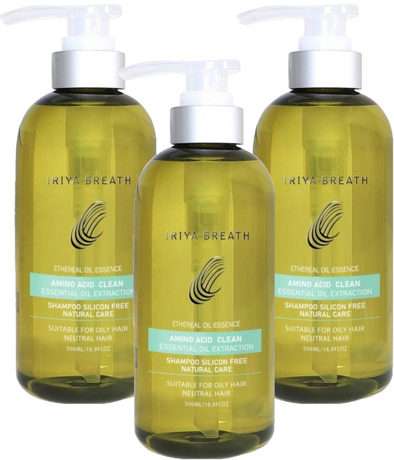 IRIYA BREATH 伊麗雅 植萃淨化洗髮精, 3個, 500ml