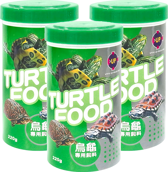 UP AQUA 雅柏 烏龜專用飼料 E-217, 220g, 3罐