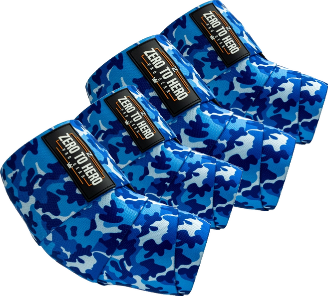 제로투히어로 카모 팔꿈치보호대 EXCLUSIVE 좌우세트, 2세트, 블루 카모