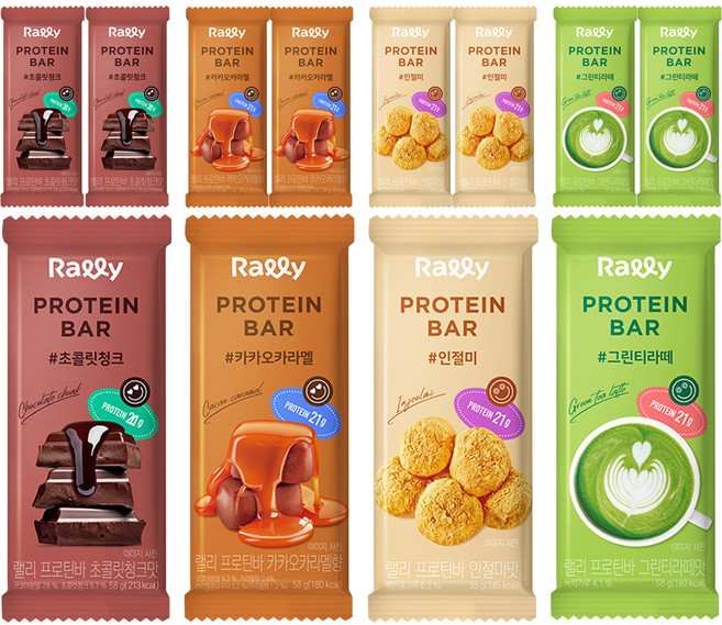Rally 프로틴바 4종 세트, 58g, 3세트