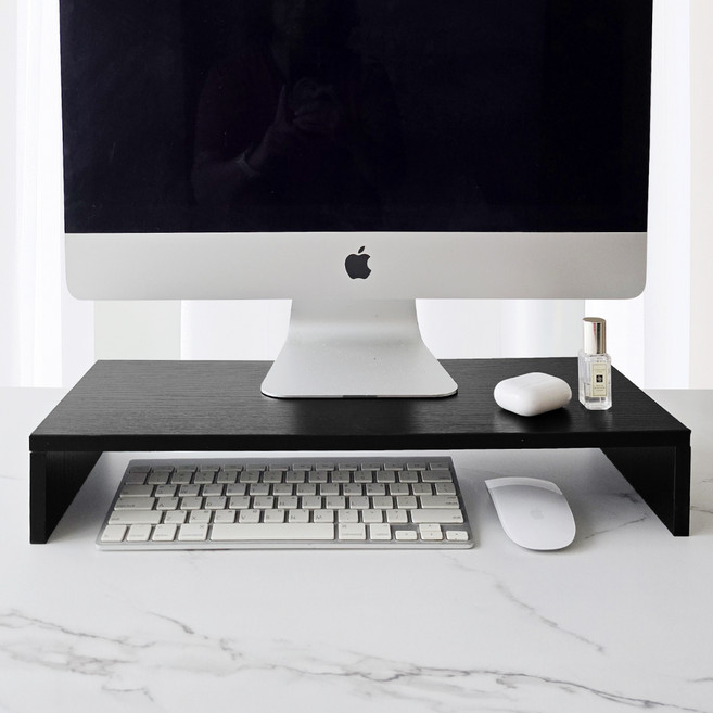 노바리움 모던 모니터 화면 받침대, 블랙