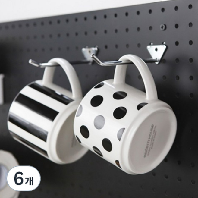 타공판닷컴 프리미엄 이중후크 S, 실버, 6개