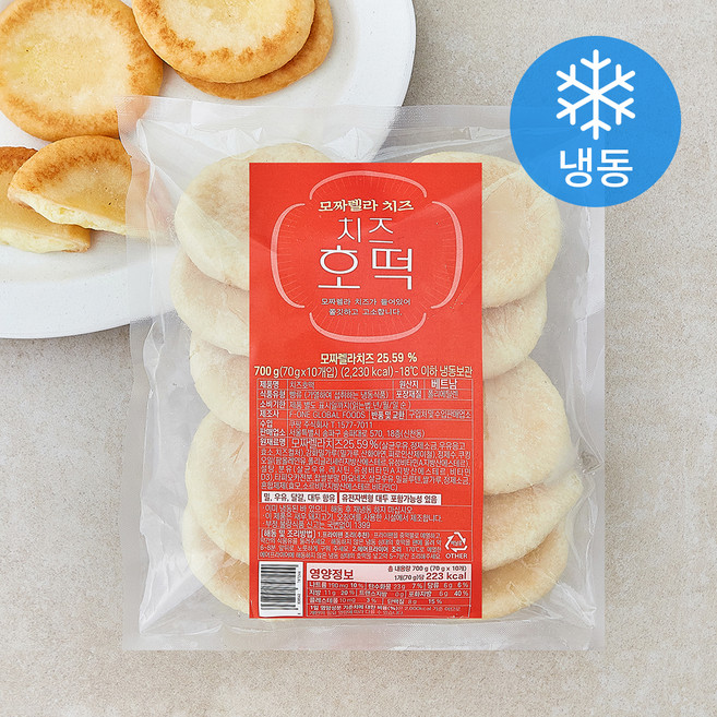 모짜렐라 치즈 호떡 (냉동), 70g, 1개, 10개입