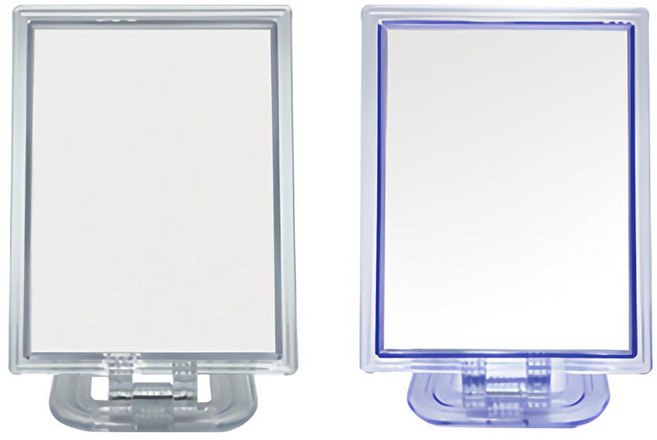 Inpouch 方形立鏡 2個裝 中號 PS 塑料 韓國製造, 白色+藍色