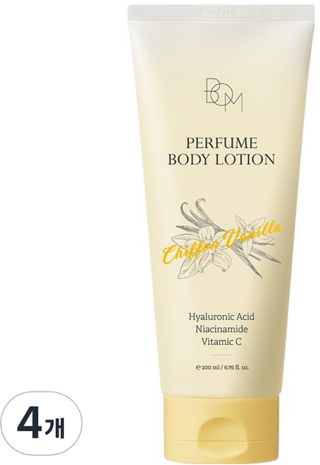 비오엠 퍼퓸 바디 로션 02 쉬폰바닐라향, 200ml, 4개