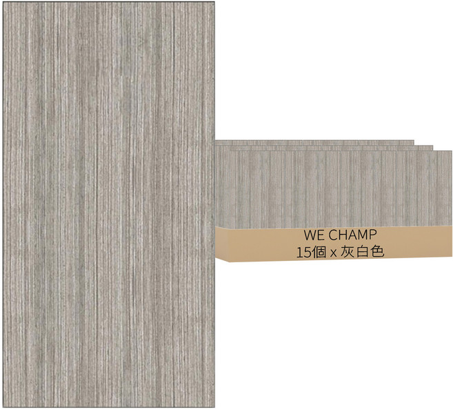 WE CHAMP XPE木紋牆貼 WCB-008 15個, 灰白色