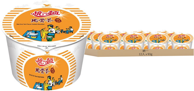 統一麵 肉骨茶風味 93g, 12入