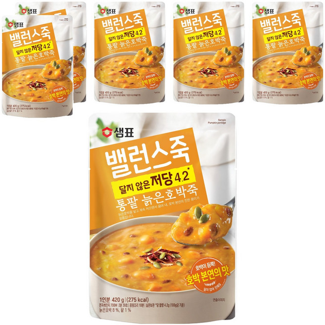 Sempio 膳府 即食紅豆老南瓜粥, 420g, 6包