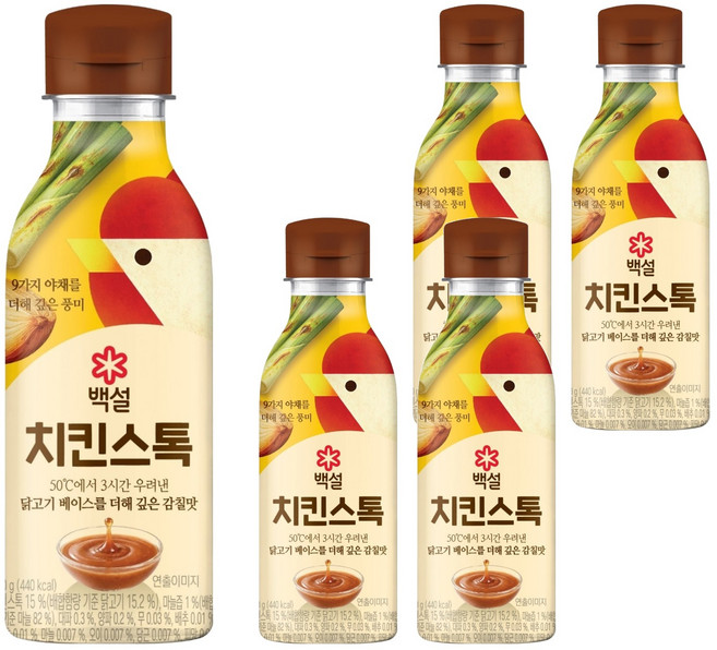백설 깊은 감칠맛 치킨스톡, 350g, 5개