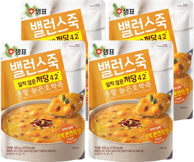 Sempio 膳府 即食紅豆老南瓜粥, 420g, 4包