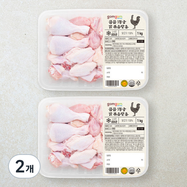 곰곰 1등급 닭 볶음탕용 (냉장), 1kg, 2개