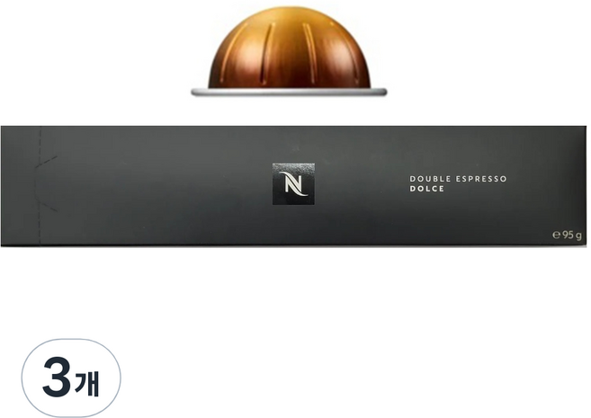 네스프레소 버츄오 더블에스프레소 돌체, 9.5g, 10개입, 3개