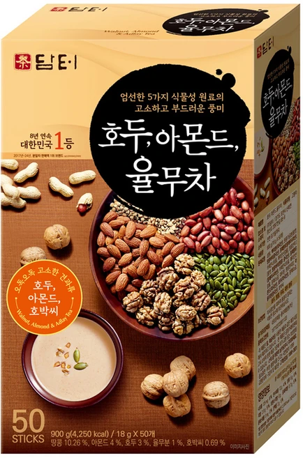 담터 호두 아몬드 율무차, 18g, 50개입, 1개 - 쿠팡