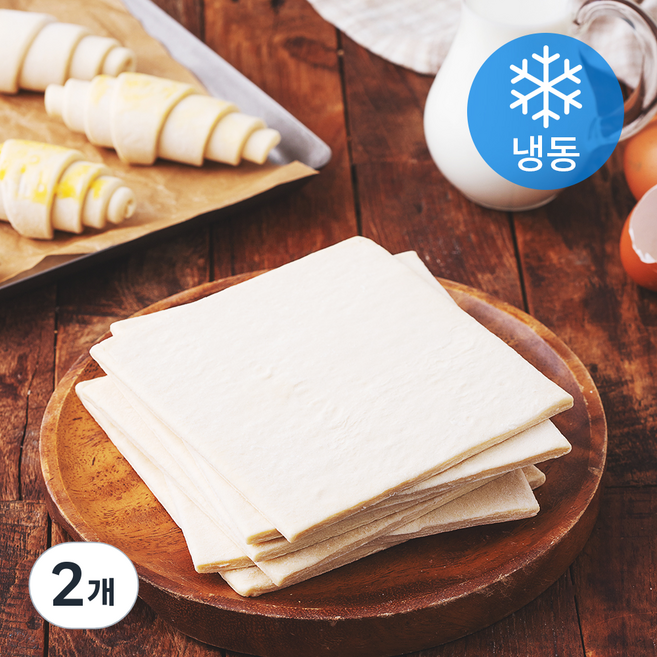 맨치트 사각페스츄리시트 생지 중 (냉동), 80g, 6개입, 2개