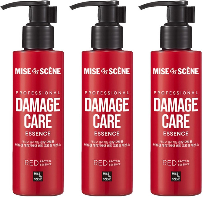 mise en scene 魅尚萱 Red受損髮蛋白護髮精華, 3瓶, 140ml