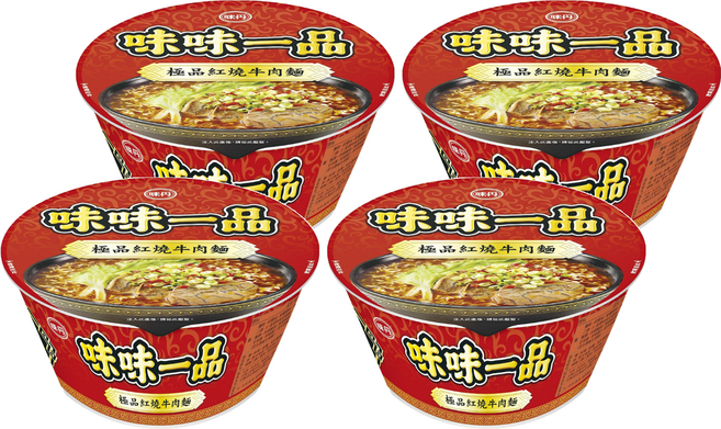 味丹 味味一品 極品紅燒牛肉麵, 4入