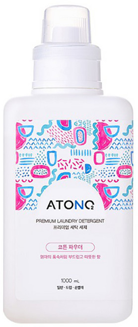 아토앤오투 프리미엄 세탁세제 코튼 파우더향, 1개, 1L