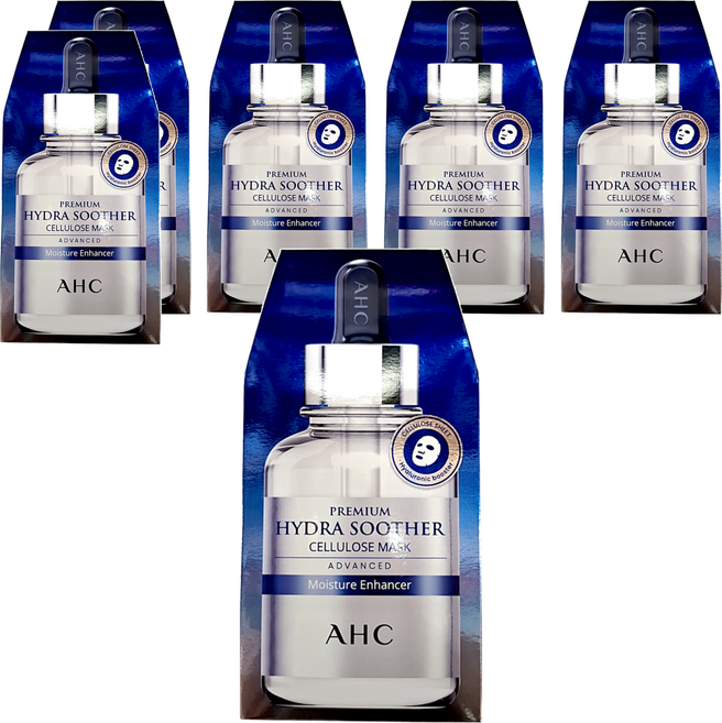 AHC 安瓶精華溫和親膚面膜 玻尿酸保濕 27ml, 5片, 6盒