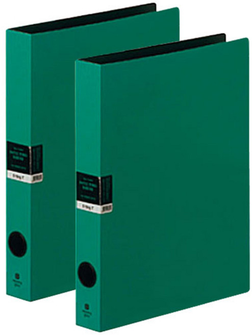 모닝글로리 투컬러 D링바인더 3공 25mm, 그린, 2개