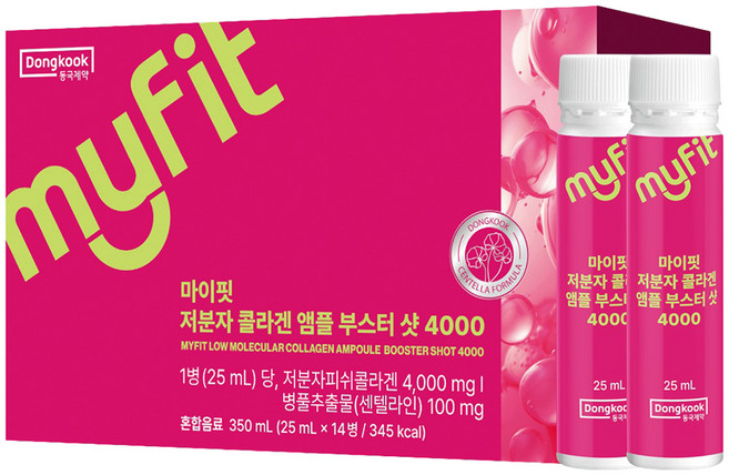 동국제약 마이핏 저분자 콜라겐 앰플 부스터샷 4000, 14개, 14회분