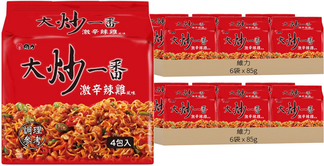 維力 大炒一番 激辛辣雞, 48包