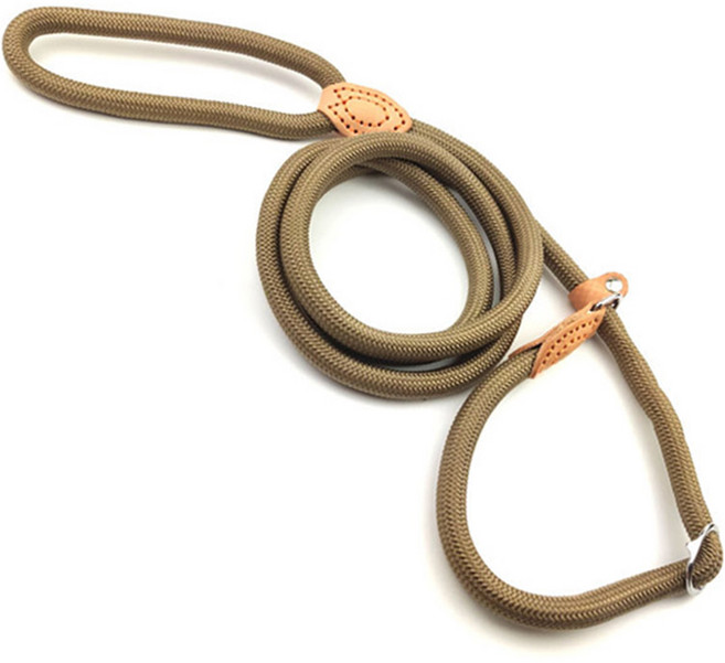 딩동펫 반려동물 P로프 목줄 리드줄, 카키, 1개