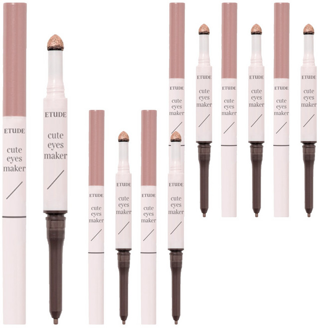 에뛰드 애교살 메이커 라이너 0.1g + 글리터 0.5g 세트, 피치누드, 6개