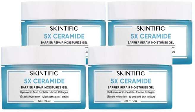 SKINTIFIC 5X 神經酰胺保濕乳霜, 30g, 4罐