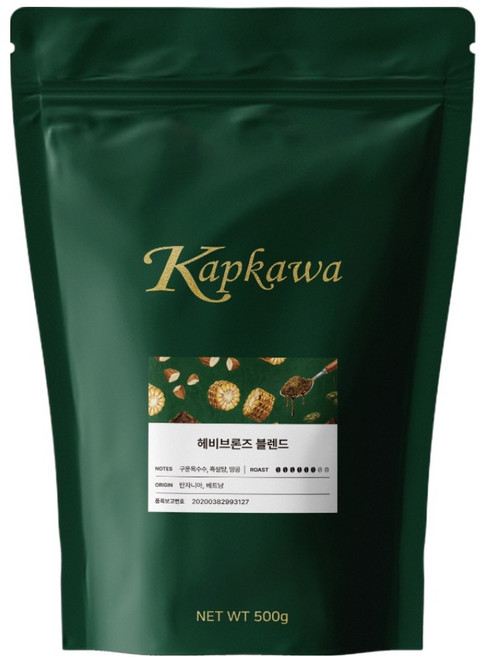 캅카와 헤비브론즈 블렌드 원두 커피, 500g, 1개, 에스프레소(고움)
