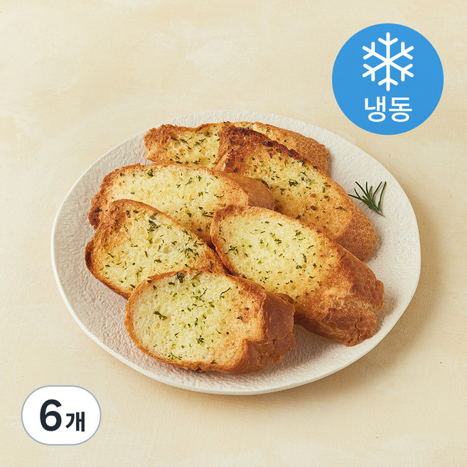 프레시오늘 국내산 통마늘 양파 수제 저당 양파마늘빵 (냉동), 15g, 6개입, 6개