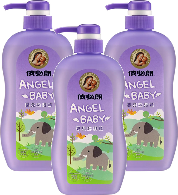 依必朗 Angel Baby 嬰兒沐浴精, 600ml, 3瓶