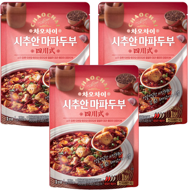 차오차이 시추안 마파두부, 180g, 3개