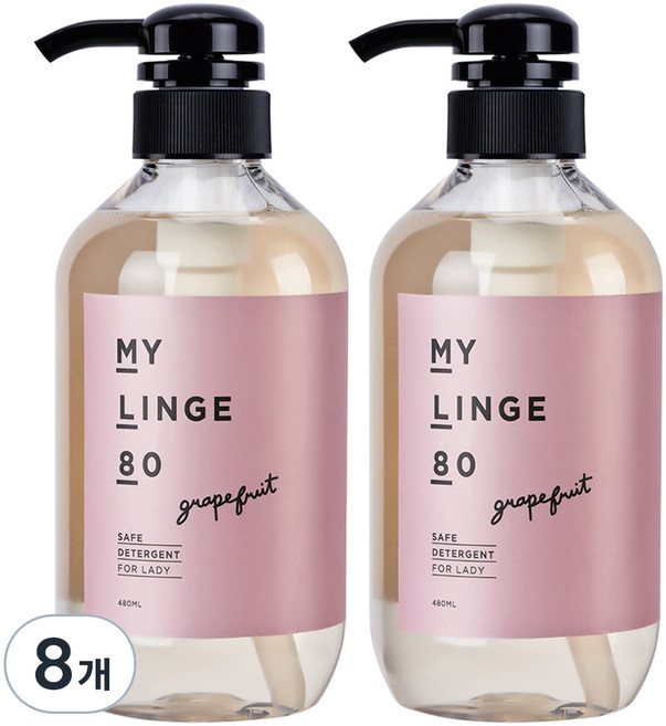 라비킷 마이랑쥬 80 여성 속옷 세정제, 480ml, 8개