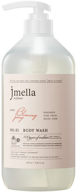 jmella 法式漫舞香水沐浴乳 Blooming Peony, 1L, 1瓶